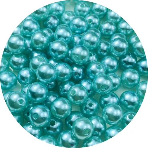 Miniatura 45 de Pinhoollgo 800pcs Pearl Beads 6mm Round Pearl Beads with Hole for DIY Bracelet Necklace Jewelry Making Supplies Handmade Craft(White)