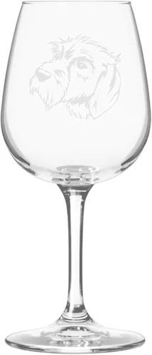 Miniatura 423 de Copa de vino de 12.75 onzas con diseño de perro grabado