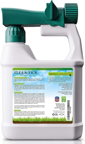 Miniatura 2 de Eco Defense Spray para pulgas, garrapatas y mosquitos para patio y perímetro, seguro alrededor de niños, mascotas, plantas, control de barrera al