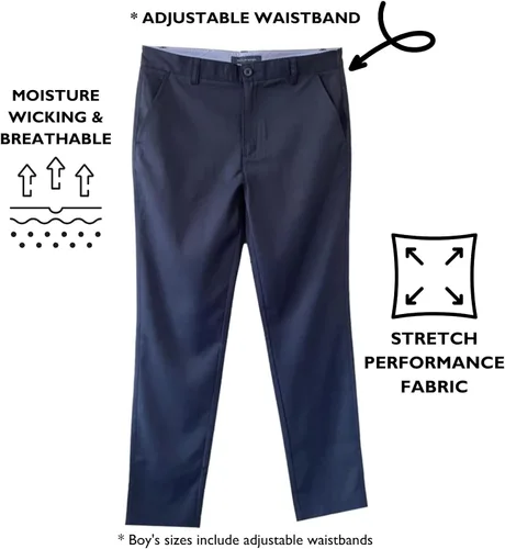 Miniatura 5 de Tommy Hilfiger Pantalones de golf para niños, transpirables, ropa de uniforme escolar para niños