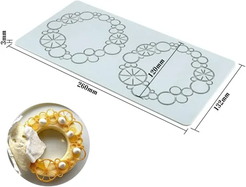 Miniatura 9 de Moldes de silicona 3D de hojas huecas para chocolate, molde de panal, abeja, caramelo, patrón de flores, molde para fondant, decoración de tartas
