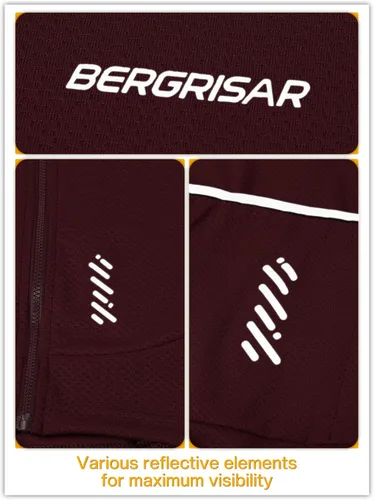 Miniatura 4 de BERGRISAR Camiseta de ciclismo de manga larga para hombre, camiseta de ciclismo de carretera para primavera, otoño, ciclismo, montaña, MTB