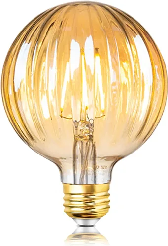SD LUX Bombillas decorativas vintage LED Edison bombilla 6 W 600 lm (equivalente a 60 W) regulables G30 globo CRI>90 base media E26 blanco cálido