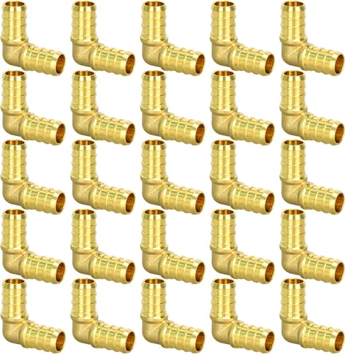 Miniatura 11 de Paquete de 10 accesorios de codo PEX de 1/2 pulgada, accesorios de latón para tubería PEX