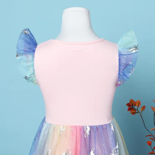 Miniatura 3 de Akyzic Vestido de tul para niños pequeños, disfraz de unicornio para cumpleaños, fiesta de princesa, falda tutú casual de verano para niñas