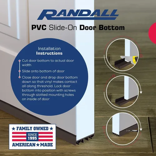 Miniatura 4 de Parte inferior de puerta deslizante de PVC Burlete de plástico ajustable para parte inferior de puerta con tapa de goteo 3 pies (36 pulgadas)