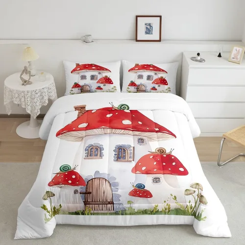 Miniatura 10 de Erosebridal Juego de ropa de cama para niños, tamaño individual, diseño de gatos de dibujos animados, para niñas, niños y adolescentes, edredón