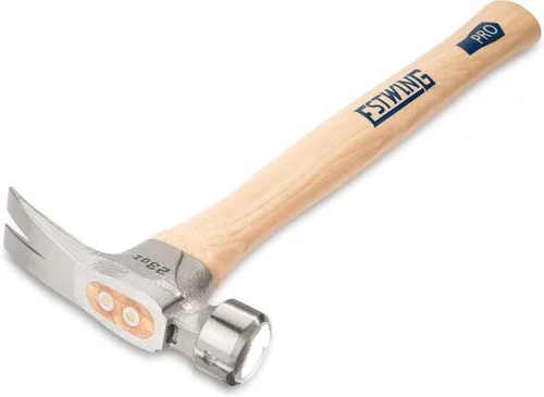 Miniatura 2 de ESTWING Pro California Hammer - Martillo de garra de 23 onzas con cara lisa y mango de madera de nogal - MRW23LS