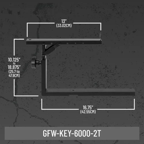 Miniatura 6 de Gator Frameworks Serie de teclados Nivel 2º adicional para el soporte de mesa estilo GFW-KEY-6000, (GFW-KEY-6000-2T)