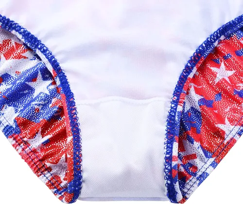 Miniatura 5 de TFJH E Leotardos de gimnasia para niñas, ropa de ballet para práctica, espalda cruzada, de una pieza, 3-12 años
