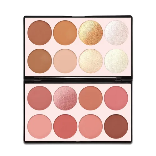 Paleta de contorno de 16 colores – Colorete iluminadores bronceador en polvo todo en uno Paletas de maquillaje Kit de contorno – Cosméticos faciales