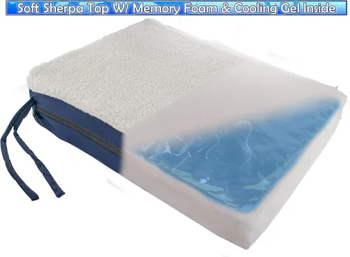 Miniatura 3 de 5 STAR SUPER DEALS Cojín ortopédico de espuma viscoelástica de gel prémium para silla de oficina, automóvil, silla de ruedas y más, visto