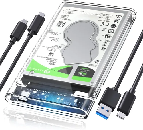 Miniatura 10 de ORICO Caja de disco duro externo de 2.5 pulgadas USB 3.0 a SATA III Caja de disco duro transparente sin herramientas para 2.5 pulgadas 0.276 in