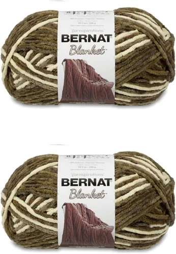 Miniatura 39 de Bernat - Estambre para mantas súper esponjoso acrílico, 2 paquetes de 300g/10.5 onzas, #6, chenilla gruesa de peso pesado para tejer y crochet