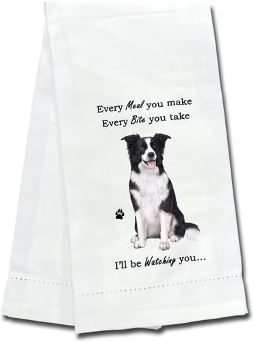 Border Collie - Toallas de cocina suaves, altamente absorbentes, regalos de Border Collie, para platos y paños de cocina, reutilizables, de secado