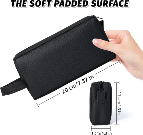 Miniatura 3 de Reaeon Estuche para lápices, bolsa de gran capacidad, bolsa organizadora de artículos de papelería para oficina, universidad, escuela, bolsa