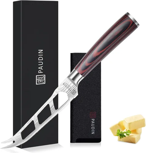 Miniatura 9 de PAUDIN Cuchillo de chef, cuchillo de carne de 10 pulgadas, cuchillos de corte de pechuga ultra afilados, cuchillo de cocina de acero inoxidable