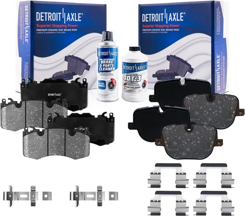Miniatura 15 de Detroit Axle - Pastillas de freno traseras para Honda Odyssey 2011-2017 Pilot 2007-2013 MDX 2010-2013 ZDX 2010-2013 Pastillas de freno de cerámica