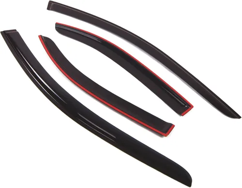 Miniatura 2 de Visor de ventana compatible con Acura TSX 2004-2008, DGWV2-006, deflector de montaje exterior, protector de lluvia, humo oscuro, juego de 4 piezas