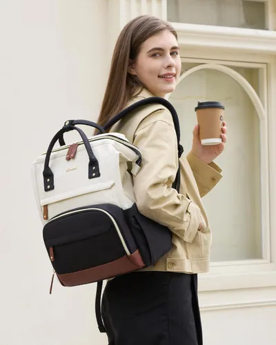 Miniatura 7 de LOVEVOOK Mochila para Laptop para Mujeres, Mochilas de Trabajo y Negocios de 17 Pulgadas Bolso con Gran Capacidad, Bolsa de Enfermera Impermeable
