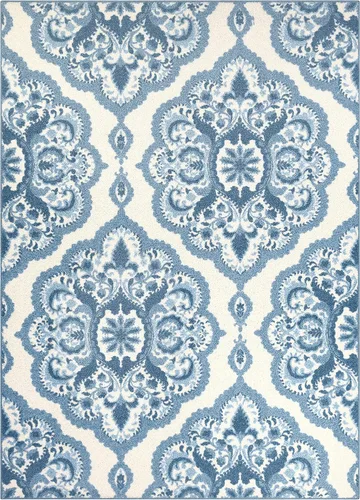 Miniatura 11 de Maples Rugs - Alfombra antideslizante Vivian, para pasillo o entrada, patrón de medallones [fabricada en Estados Unidos], 2 x 6 pies, color gris