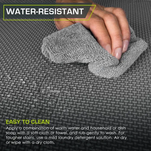 Miniatura 5 de ProsourceFit Tapete de Ejercicio Extra Grueso Tipo Rompecabezas de 1", Baldosas de Espuma EVA Entrelazadas para Protección, Suelo de Entrenamiento