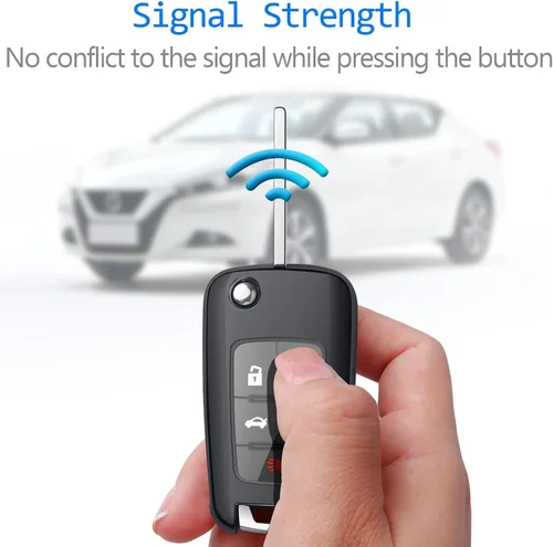 Miniatura 6 de para Chevrolet Funda para Llavero con Llavero de TPU de Protección Completa Compatible con Equinox Camaro Cruze Malibu Sonic Volt Park Impala Buick