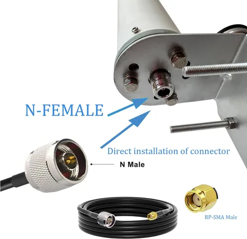 Miniatura 4 de Antena 5G 4G LTE omnidireccional de banda ancha para exteriores, largo alcance, 698-3800MHz 12dBi para Verizon, AT&T, enrutador T-Mobile