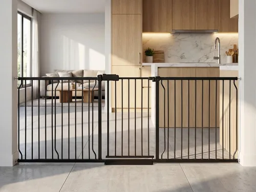 Miniatura 9 de Puerta de bebé estrecha de 24-29 pulgadas, puerta de seguridad de montaje a presión sin perforación para escaleras y puertas, puerta de seguridad
