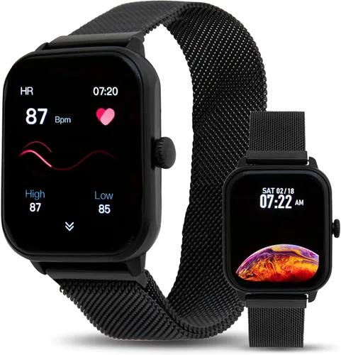Miniatura 9 de iWatch® Reloj inteligente con llamadas Bluetooth, pantalla AMOLED de 1.85 pulgadas, seguimiento de fitness y sueño, reloj inteligente impermeable