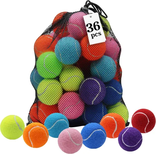 Miniatura 19 de Swingers Pelotas de tenis, pelotas de ejercicio de entrenamiento para mascotas, pelotas de tenis de práctica de alta elasticidad para principiantes