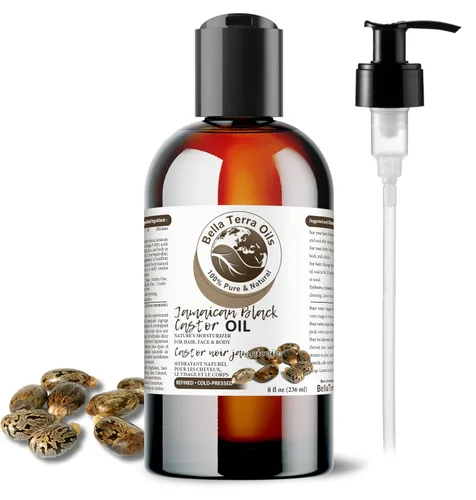 Miniatura 11 de Bella Terra Oils Aceite de ricino negro puro para cabello y piel – 1 galón, fortificante e hidratante, brillo, hidrata