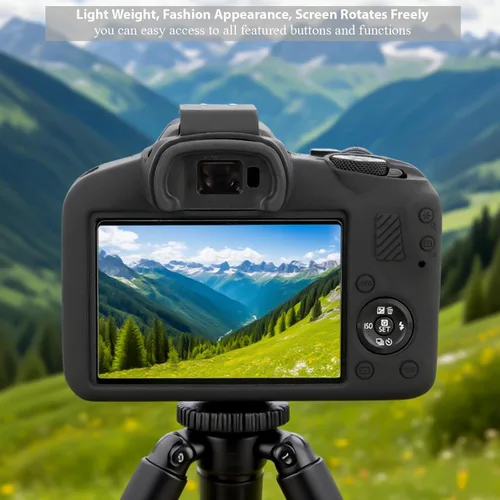 Miniatura 4 de Funda para cámara Canon EOS R100, funda protectora de silicona suave, antiarañazos, funda delgada con protector de pantalla, accesorios para Canon