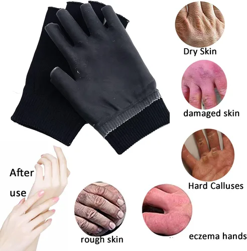 Miniatura 4 de Guantes de gel hidratante para aliviar el eccema y las manos secas, ásperas y agrietadas, forro de gel termoplástico con aceites esenciales