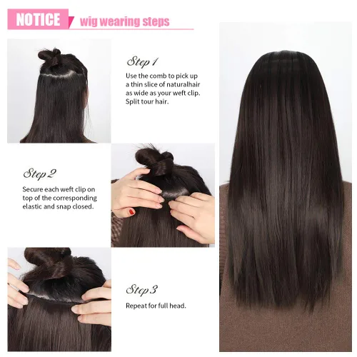 Miniatura 7 de Sué - Cuatro (4) exquisitas extensiones de 20 pulgadas de cabello ondulado largo grueso con clip, de color rubio miel mezclado con rubio ceniza