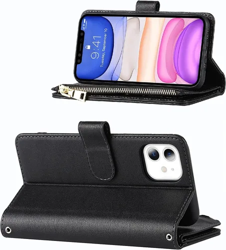 Miniatura 3 de Funda para iPhone 11 para mujer, funda para iPhone 11 con soporte para tarjetas, funda cruzada con tarjeteros y ranuras para tarjetas de crédito