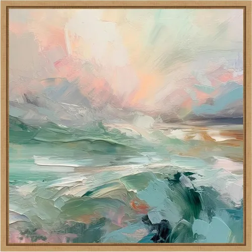 Miniatura 10 de Amanti Art Irena Orlov - Lienzo enmarcado para pared, 16 x 16 pulgadas, diseño de mañana rosa V, lienzo enmarcado para pared, obras de arte