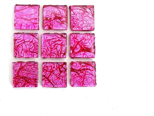 Miniatura 2 de Azulejo de mosaico de lámina de 3/4 de pulgada (0.787 in), 1 libra (bolsa de 16 onzas) (1 libra, rosa)