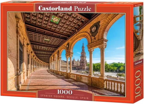 Castorland Rompecabezas de 1000 piezas, Plaza Española, Sevilla, España, Andalucía, Monumento, Rompecabezas para adultos, Castorland C-105106-2