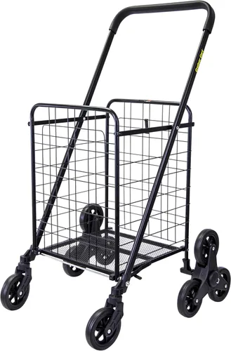 Miniatura 7 de Productos dbest - Carro de compras con ruedas para escaleras, plegable y compacto, con cesta de lavandería, carrito utilitario ligero y plegable