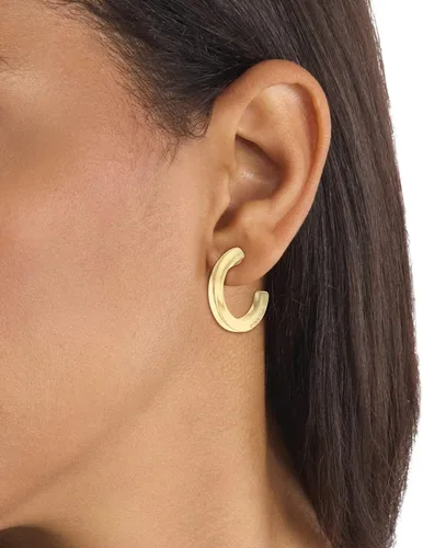 Miniatura 3 de Calvin Klein - Aretes de aro de acero inoxidable para mujer elegancia escultural elegante con un toque femenino
