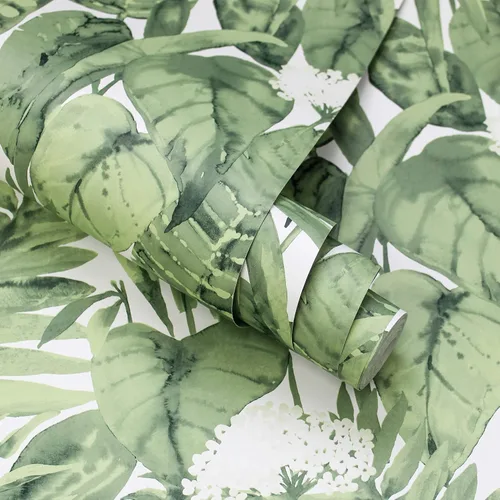 Miniatura 5 de Tempaper Jungle Green Tropical - Papel tapiz removible para despegar y pegar, paquete de dos, 20.5 pulgadas x 16.5 pies, fabricado en los Estados