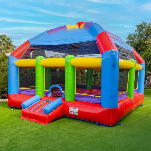 Miniatura 3 de XJUMP Casa inflable de rebote de cúpula comercial de gran fiesta de 20 x 20 pies, vinilo de PVC de 16 pies de alto resistente de 15 onzas con aro