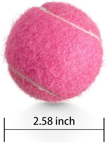 Miniatura 2 de Pelotas de tenis, paquete de 4 pelotas de tenis de práctica para principiantes, pelotas de tenis de entrenamiento para mascotas y perros Rosado