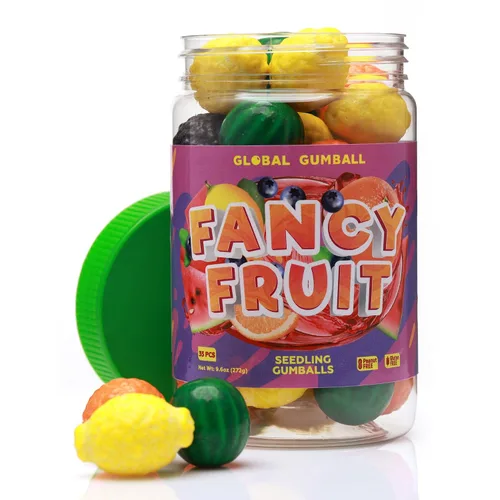 Miniatura 8 de Gumballs in Jar - Berry Blots Gumballs - Goma de mascar grande de 1 pulgada - Gomas de mascar grandes con sabor a fruta para niños de 9 onzas - Goma