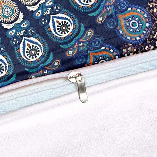 Miniatura 4 de Juego de funda de edredón de mandala bohemio, 3D, exótico, bohemio, elegante, estampado floral indio, lujoso, de microfibra suave, juego de ropa