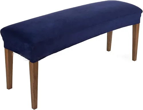 Miniatura 27 de Fundas de banco rectangulares, funda extraíble para silla de comedor, ajuste suave, universal, elásticas, antipolvo, lavable, protector de asiento