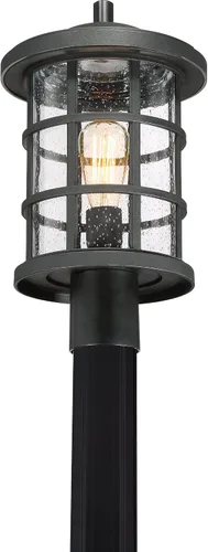 Miniatura 2 de Quoizel CSE9010EK Crusade - Soporte de poste para exteriores, 1 luz, 150 vatios, negro tierra (17 pulgadas de alto x 10 pulgadas de ancho)