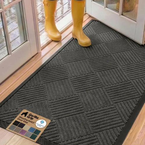 Miniatura 97 de Gorilla Grip WeatherMax - Tapete de pasillo para todas las estaciones, impermeable, 72x24 pulgadas, de goma natural, resistente a manchas, perfil