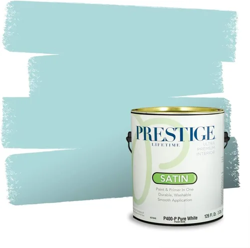 Miniatura 605 de Pintura Exterior + imprimación PRESTIGE, todo-en-uno, 1 galón, acabado mate, color comparable al Valspar* Royal Gray* VS151-Gris real